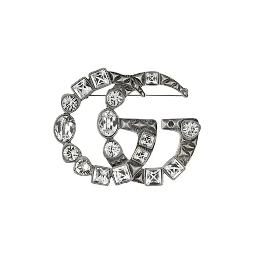 GUCCI Metal Brooches Women's Silver