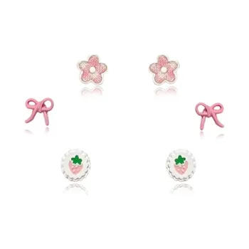 RINGLOVE 925 Sterling Silver Needle Stud Earrings Women's