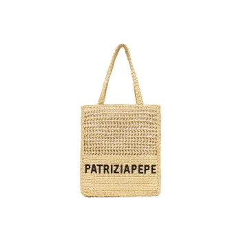 Patrizia Pepe Polypropylene Tote Bag, Shopping Bag, Shoulder Bag Women's Natural