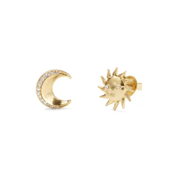 Kate Spade Electroplated Metal Cubic Zirconia Glass Stone Stud Earrings Women's Gold