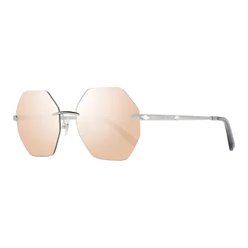 Swarovski Irregular Shape Sunglasses Women's Silver
