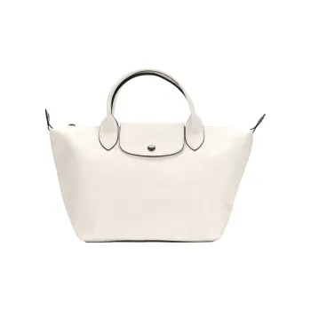 LONGCHAMP Le Pliage Xtra Cow Leather Dumpling Bag, One Shoulder Handbag Trumpets Women's White