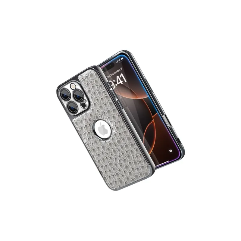 Kona Chun Genuine Leather Material Classic Impact Resistant Dust Resistant Snake Skin Phone Cases-8