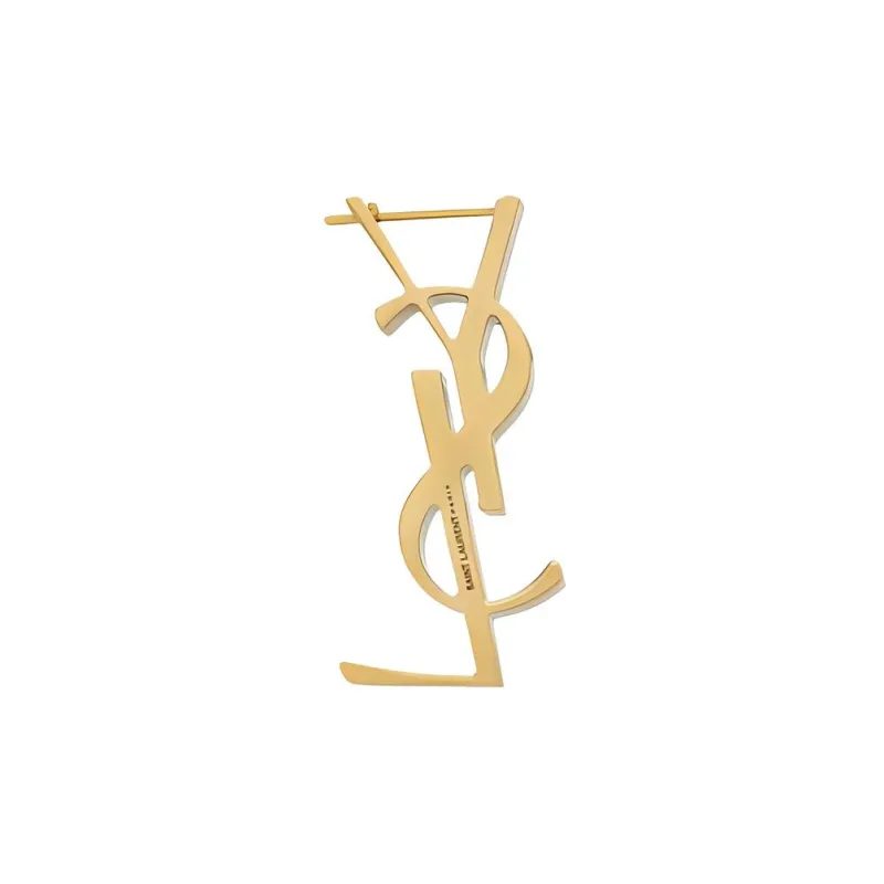 SAINT LAURENT Logo Detailed Single Earring-2