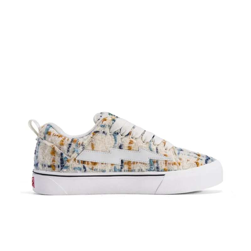 VFTS Lightning Skateboard Shoes Anti Slip Wear Resistant Low Top Classic Preppy Style Students Unisex-36