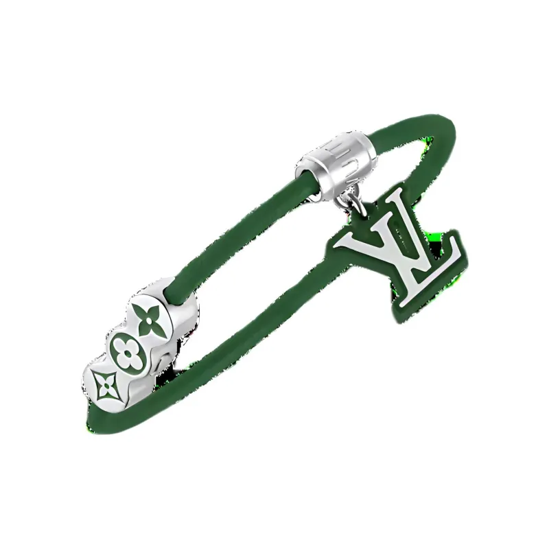 LOUIS VUITTON Metal, Canvas, Leather Bracelets Unisex Green-1