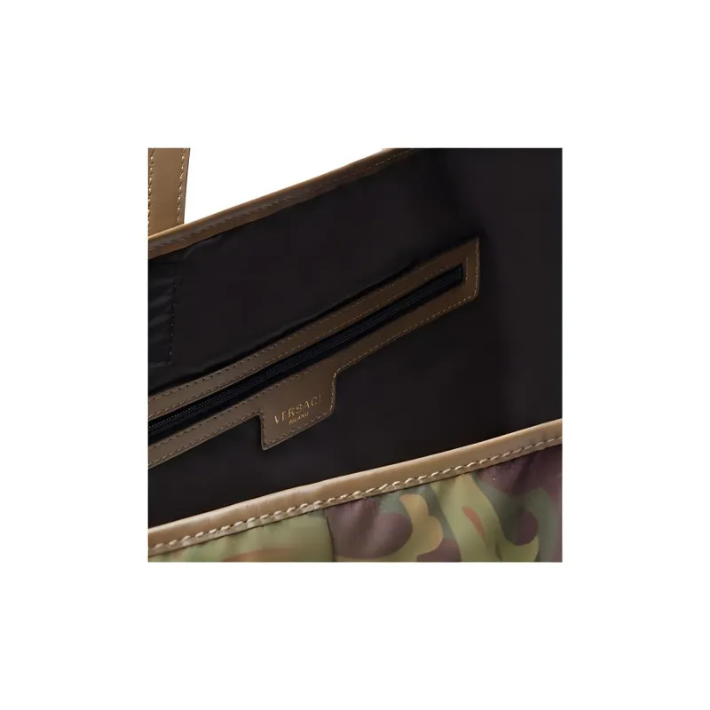 VERSACE VERSACE Nylon Handbag Tote Men's Army Green-3