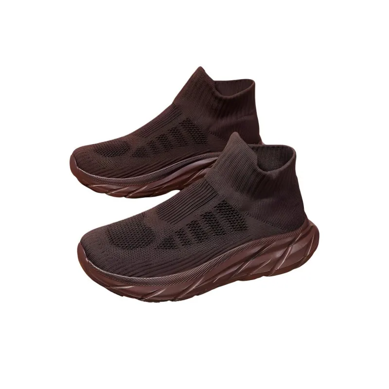 AMICNIEGD Breathable Abrasion Resistant Slip Resistant Low Top Chunky Sneakers Unisex-2