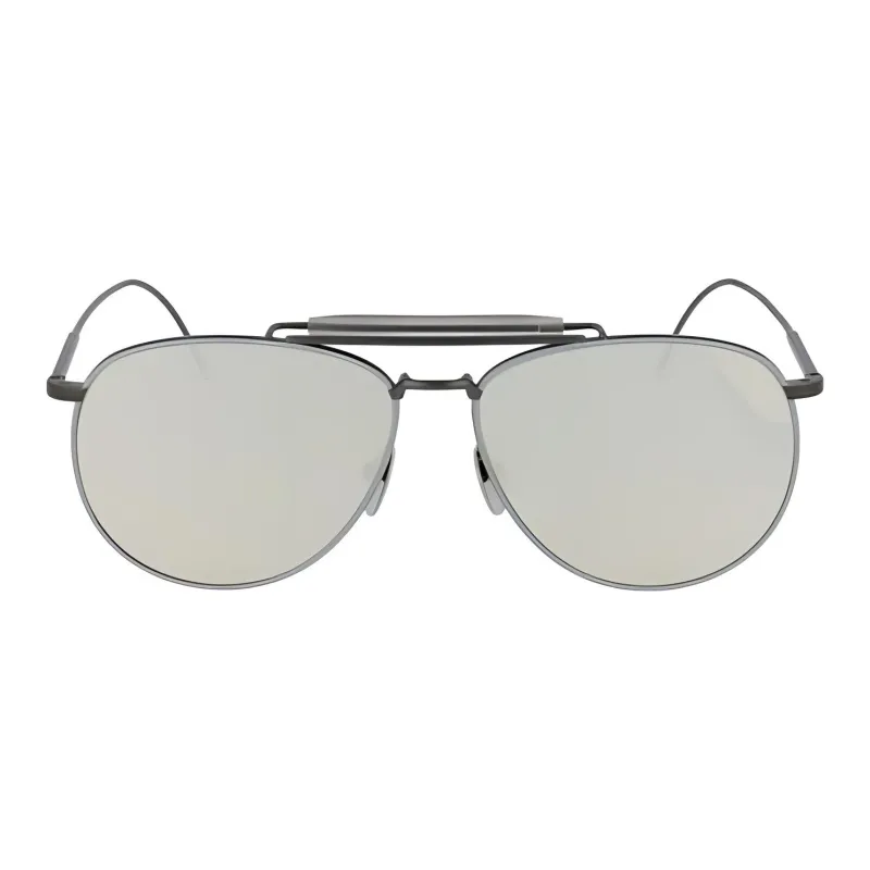 THOM BROWNE· Titanium Alloy Aviator Sunglasses Women's Gray-1