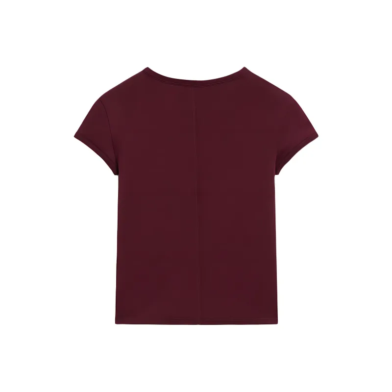 Massimo Dutti T-Shirt Women's Dark Red-1