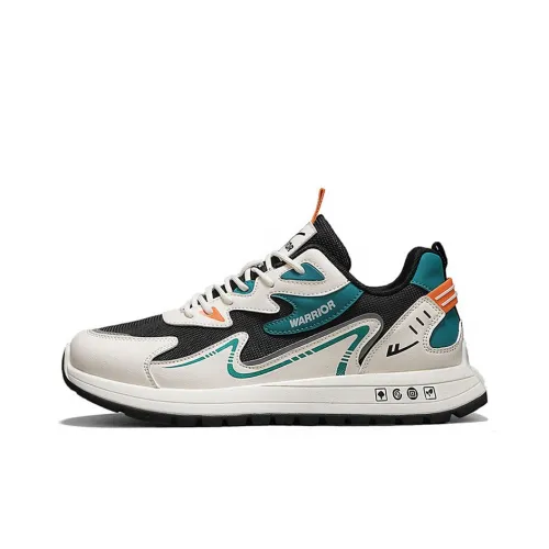 Warrior Slip Resistant Breathable Lightweight Low Top Casual Running Shoes Men's Beige Black Green