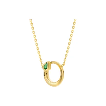 YIN 18K Gold, Tsavorite Gemstone Necklaces Unisex Gold