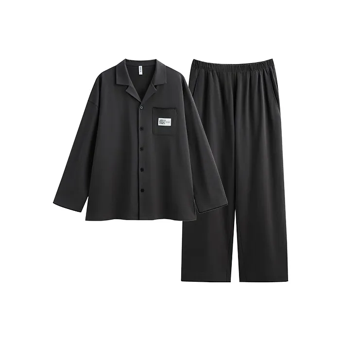 Peninsula City Pajama Set Students And Working Professionals Men's Classic Black-5