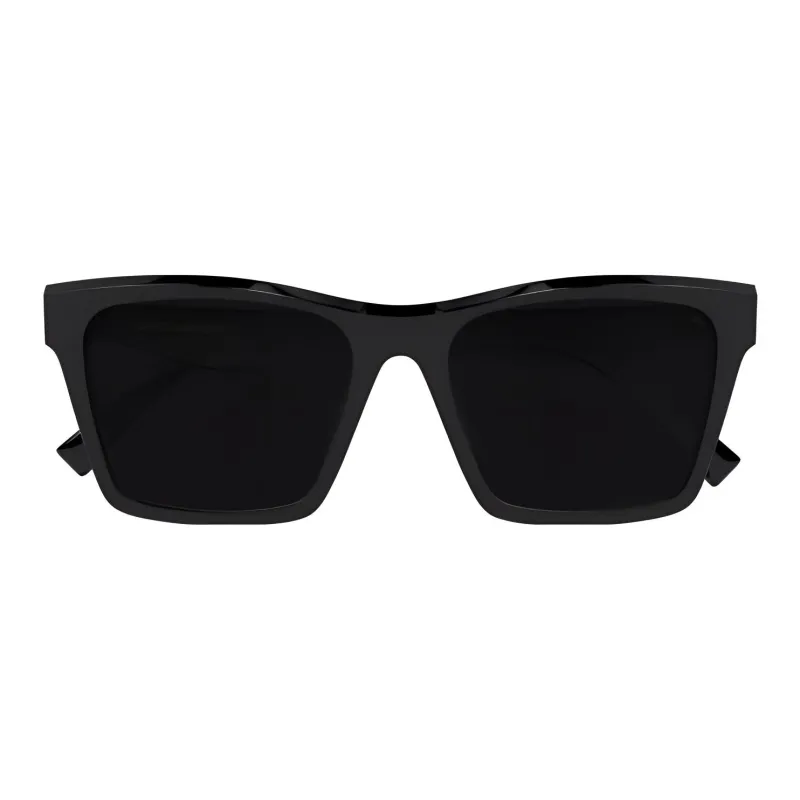 SAINT LAURENT Acetate Irregular Shape Sunglasses Unisex Black-1