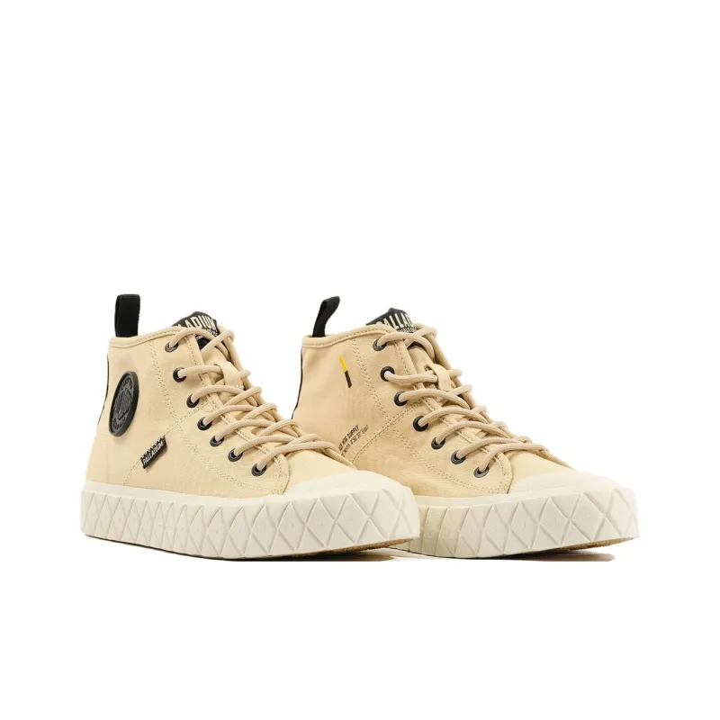 Palladium Ace Anti Slip Wear Resistant High Top Skateboard Shoes Men's Light Brown-4