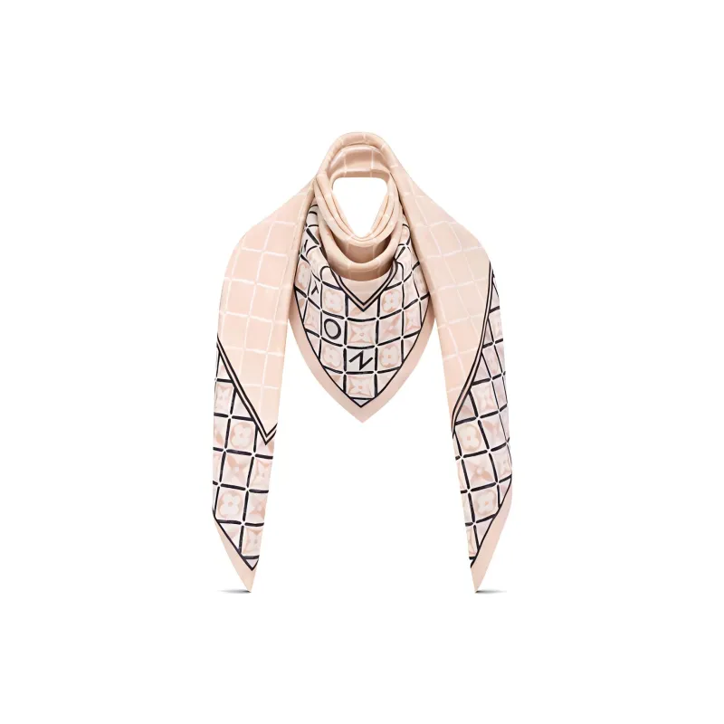LOUIS VUITTON MONOGRAM FLOWER TILE Shawls Women's Ecru-0
