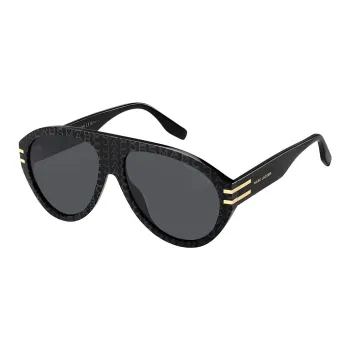 MARC JACOBS Acetate Irregular Shape Sunglasses Men's Black