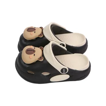 Thin Strips Sandal Slippers Black+White
