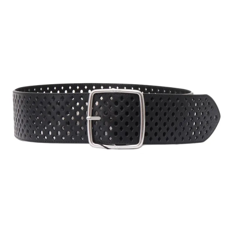 WEEKEND MaxMara Leather Belts Women's Black 6CM-0