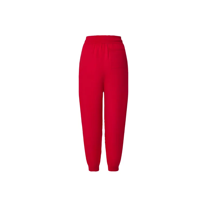 LOUIS VUITTON FW24 Knitted Sweatpants Women's Red-1