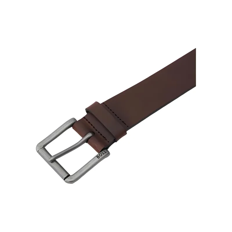 HUGO BOSS Cow Leather Belts Men's Brown Width 4CM-2