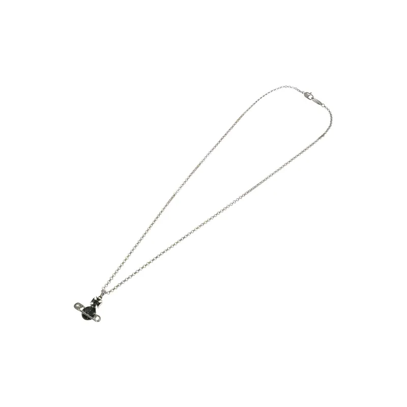 Vivienne Westwood KITTY NECKLACE Crystal Necklaces Men's Gunmetal Gray-1