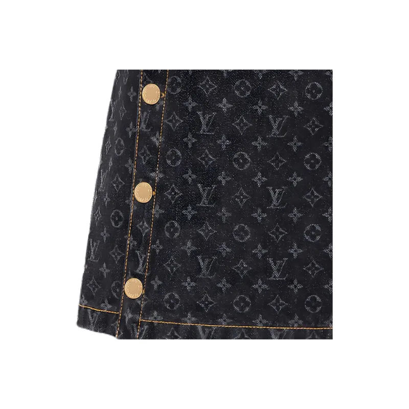 LOUIS VUITTON Monogram Denim Mini Skirt-3