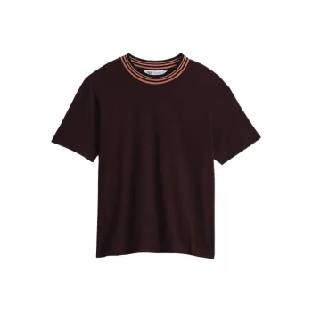 ZARA T Shirts Men Dark Maroon