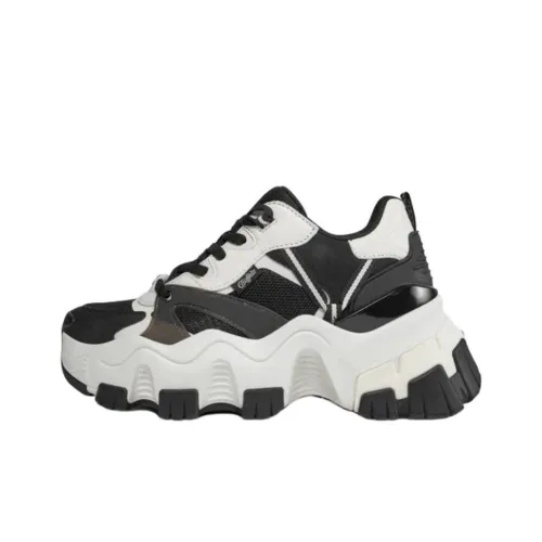 Buffalo Anti Slip Wear Resistant Low Top Casual Shoes Women's Black