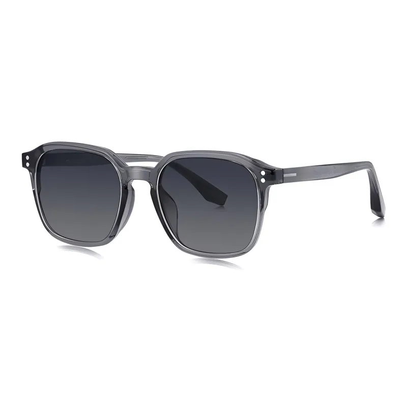 MUZU TR/Memory Plastic Square Sunglasses Unisex-0