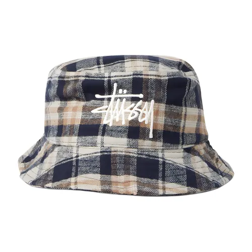 Stussy Earth Plaid Basic Bucket Hat