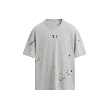 ZARA T Shirt Men's Zebra Print Gray