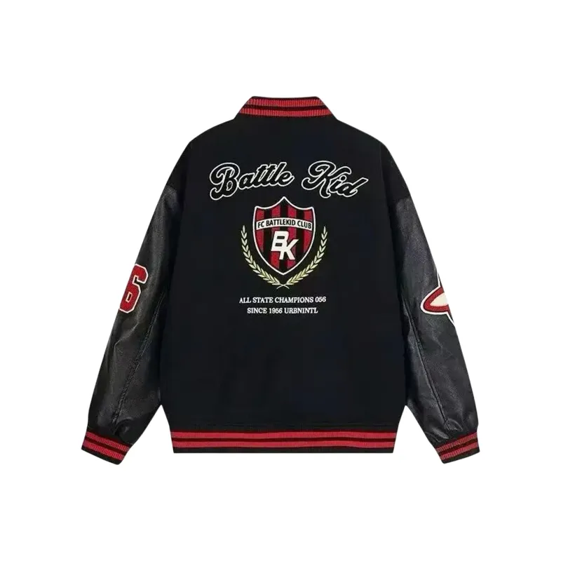 NEVER RULE Baseball Jacket Unisex Black-1