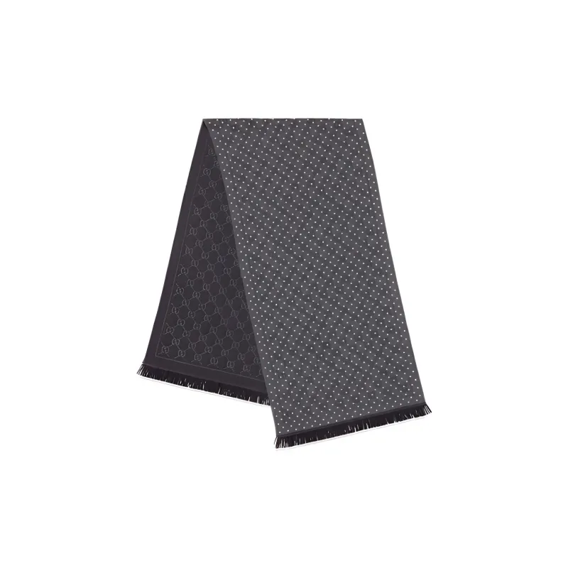 GUCCI Knit Scarves Women's Dark Gray-3