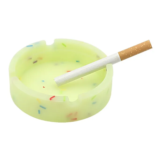 KERPA Multicolor Grain Glow In The Dark Ashtray, Living Room Tea Table Accessories, Small Storage Ornament, One Size-4