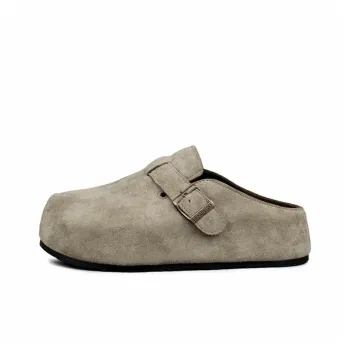 CHERRY&KALIKA Abrasion Resistant Slip Resistant Closed Toe Slippers Women's Khaki