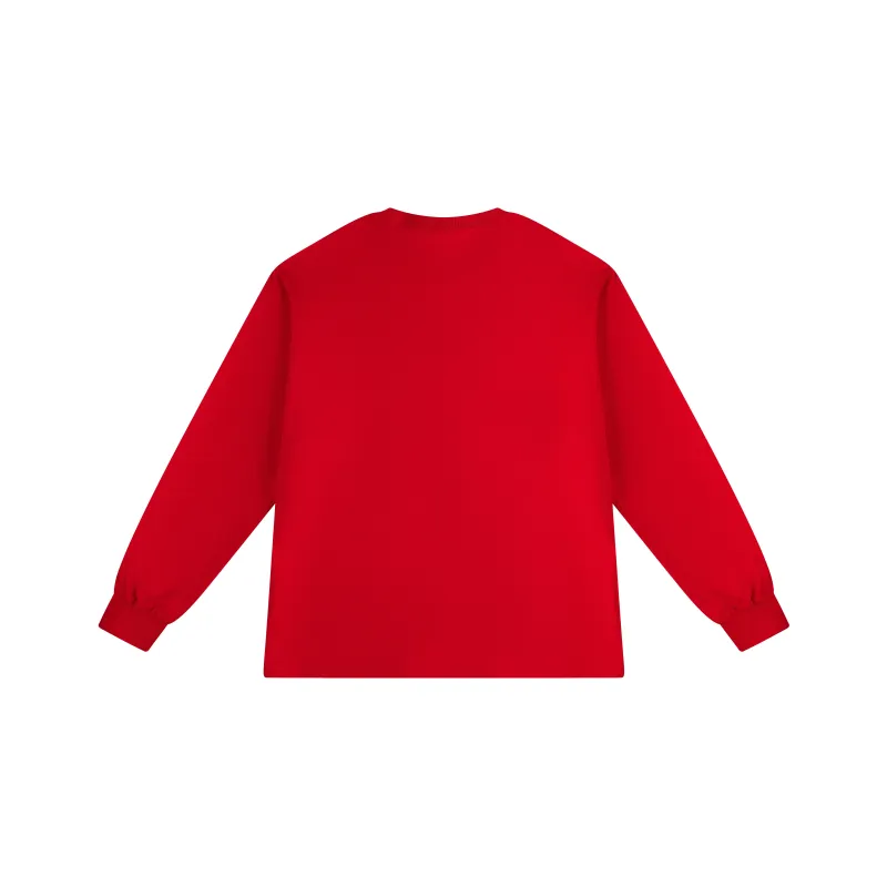 SMORODINA Drop Shoulder Sleeve T Shirt Unisex Red-1
