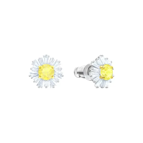 Swarovski Sunshine Stud Earrings Women's White