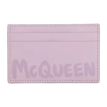 Alexander McQueen Leather Wallet, Card Holder Men's Pink