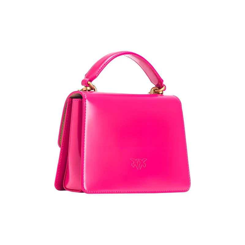 PINKO Calfskin Handbag, Shoulder Bag, Crossbody Bag Mini Women's Pink-2