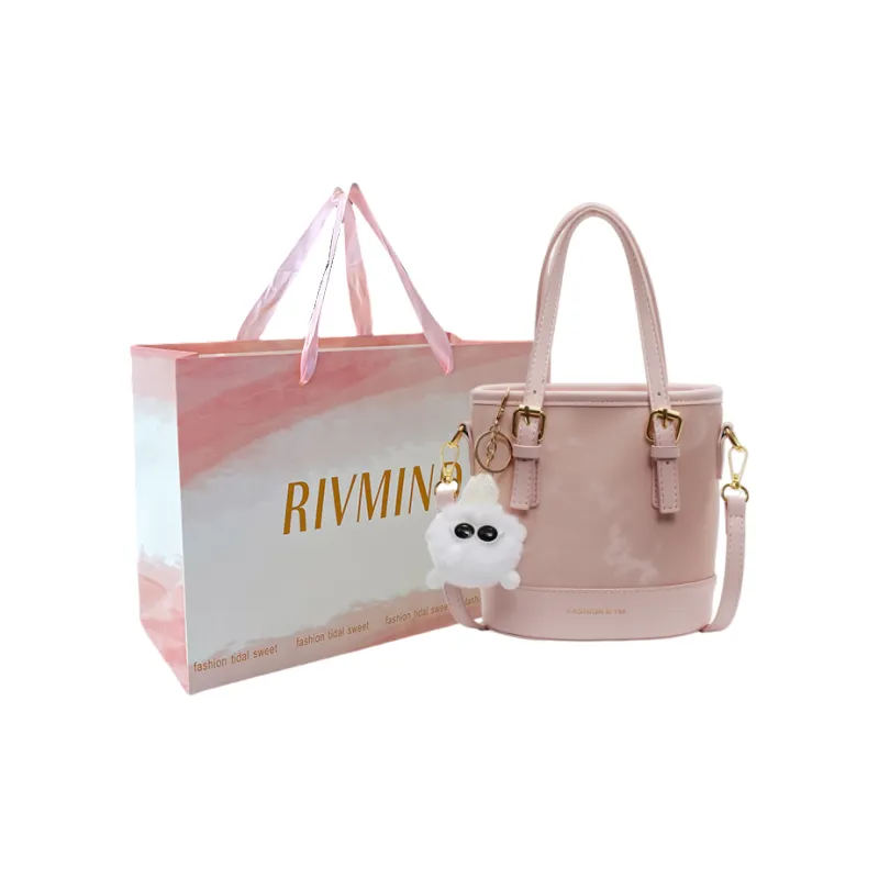 RIVMIND PU Shoulder Bag Women's White/Silver/Pink/Brown/Black-12