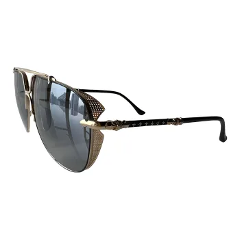 Chrome Hearts Aviator Sunglasses Unisex Gold