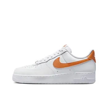 Nike Air Force 1 Anti Slip Wear Resistant Low Top Skateboard Shoes Men's White Orange