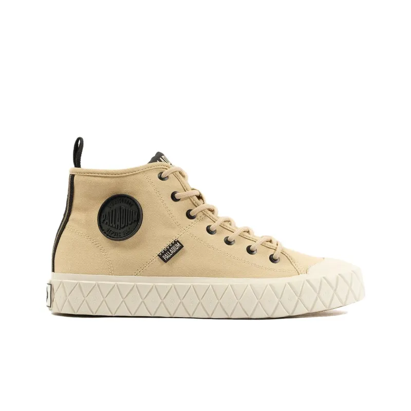 Palladium Ace Anti Slip Wear Resistant High Top Skateboard Shoes Men's Light Brown-1