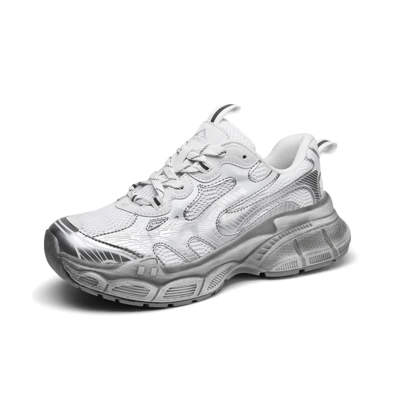 TEPOR Cushioned Slip Resistant Abrasion Resistant Low Top Chunky Sneakers Unisex-3