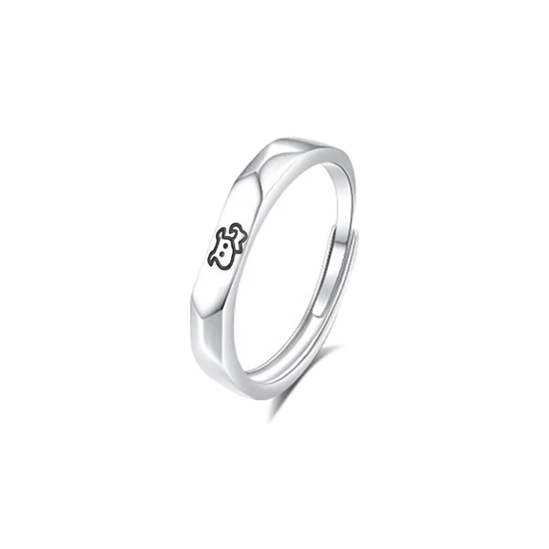 Seven Seven Silver Jewelry S999 Fine Silver Sterling Silver Rings Unisex-2