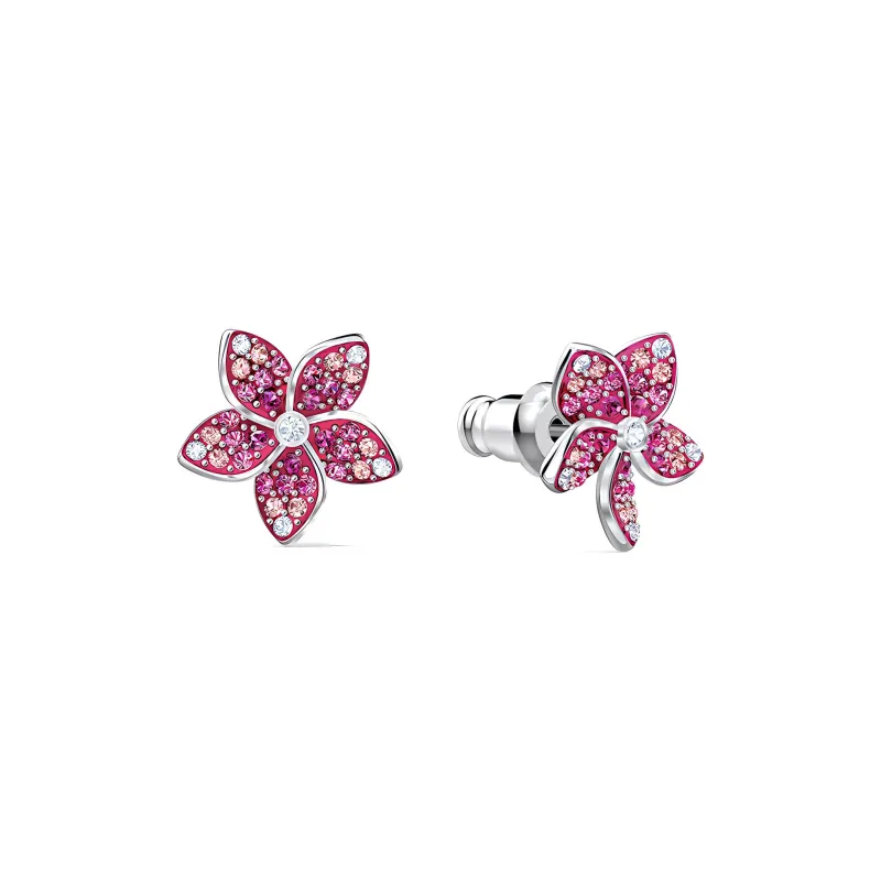 Swarovski Tropical Stud Earrings Women's Pink-1