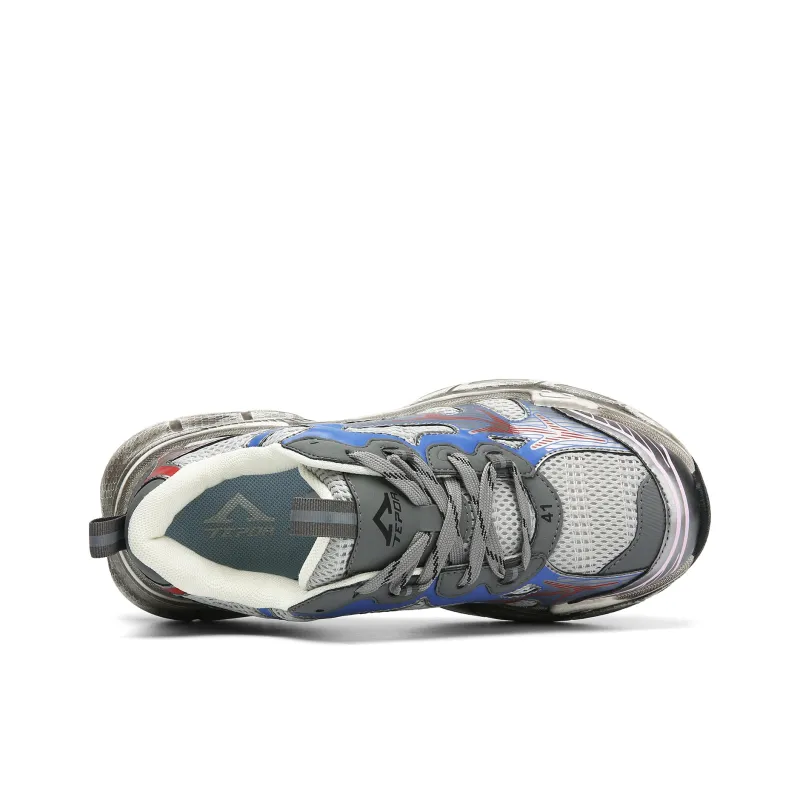 TEPOR Cushioned Slip Resistant Abrasion Resistant Low Top Chunky Sneakers Unisex-23