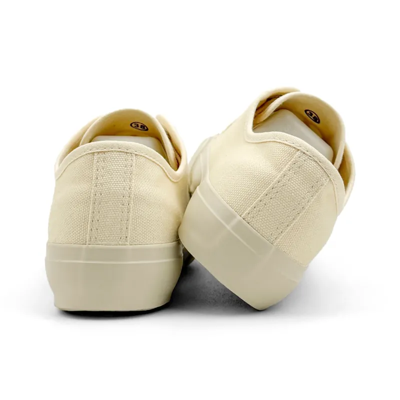 Mengsai Abrasion Resistant Slip Resistant Low Top Canvas Shoes Women's Cream White-2