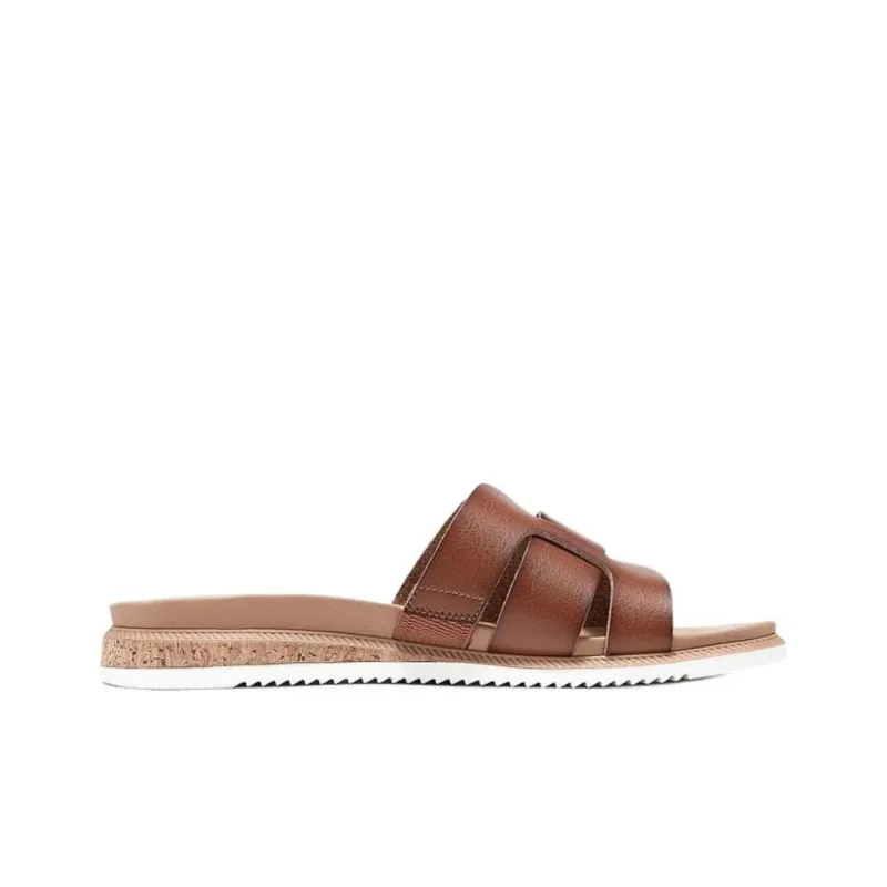 Skechers Slip Resistant Abrasion Resistant Slide Slippers Women's Brown-1